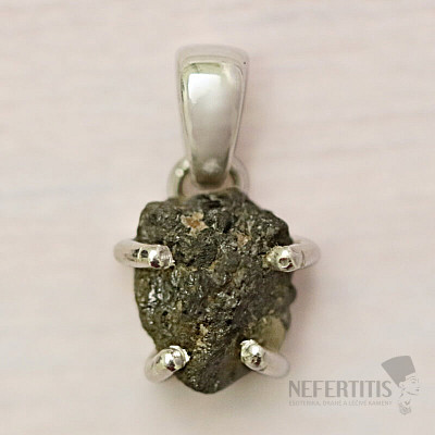 Diamant prírodný surový prívesok striebro Ag 925 LOT80