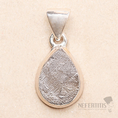 Meteorit Muonionalusta Anhänger Silber Ag 925 P804