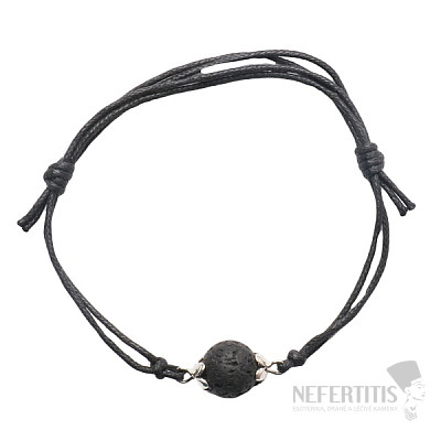 Fashion string bracelet with lava stone bead