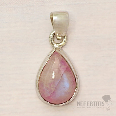 Moonstone pink pendant silver Ag 925 81567