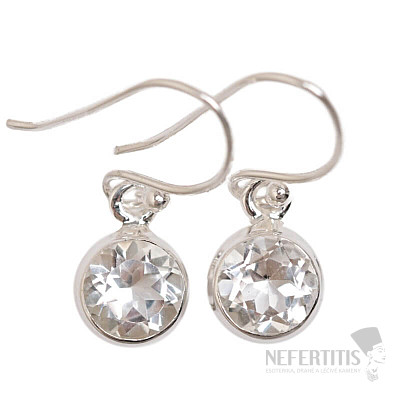 Cut crystal earrings silver Ag 925 E821