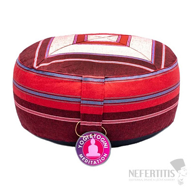 Pink-red meditation cushion