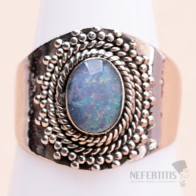 Opal Australian triplet ring silver Ag 925 82127