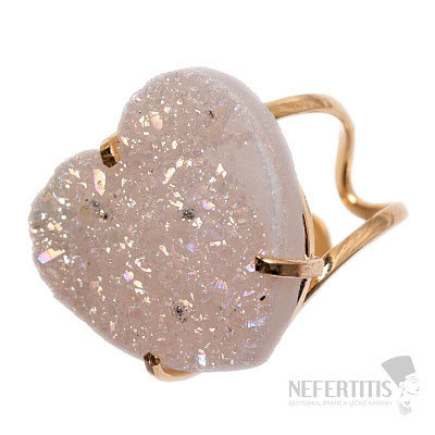 Be Beautiful Achat Herz Aqua Aura Ring 83