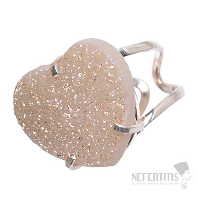 Be Beautiful Achat Herz Aqua Aura Ring 84