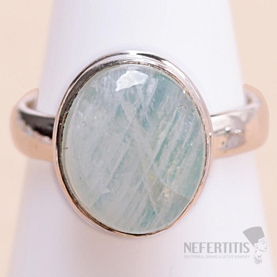 Mondstein Regenbogen grün Ring Silber Ag 925 84703