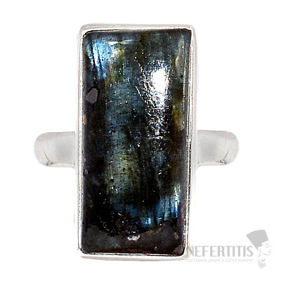 Larvikit black moonstone ring silver Ag 925 R850