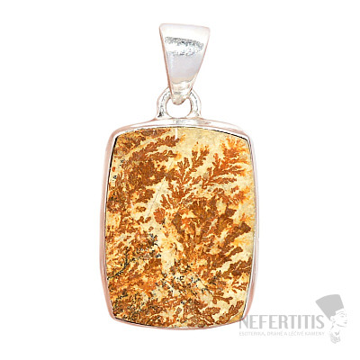 Psilomelan dendritic pendant silver Ag 925 P860