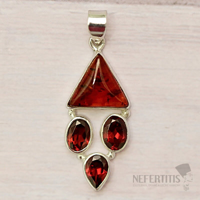 Jantar přívěsek stříbro Ag 925 86348