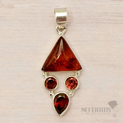 Jantár prívesok striebro Ag 925 86358