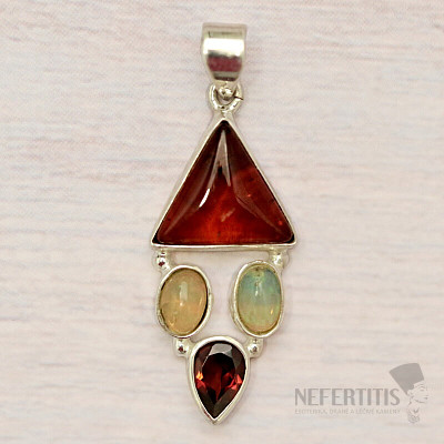 Jantár prívesok striebro Ag 925 86374