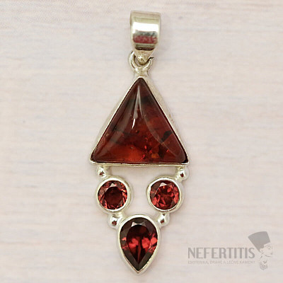 Jantár prívesok striebro Ag 925 86432