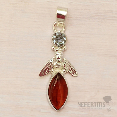 Jantár prívesok striebro Ag 925 86434