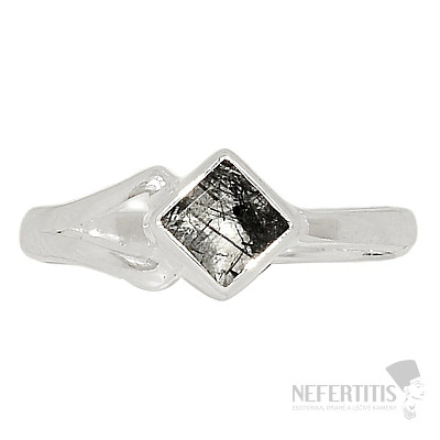 Tourmaline in crystal cut ring silver Ag 925 R871