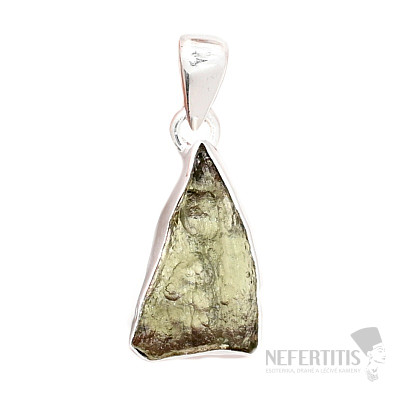 Moldavite pendant silver Ag 925 P873