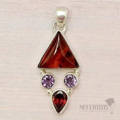 Jantár prívesok striebro Ag 925 87427