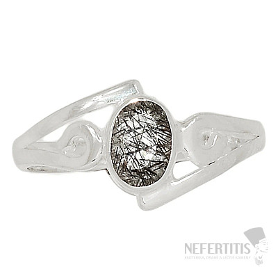 Tourmaline in crystal cut ring silver Ag 925 R876