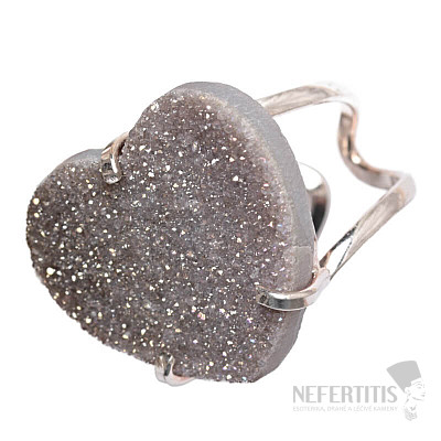 Be Beautiful Achat Herz Aqua Aura Ring 88