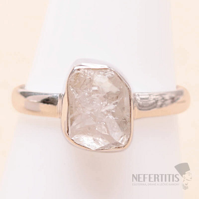 Herkimer diamant prsteň striebro Ag 925 LOT89