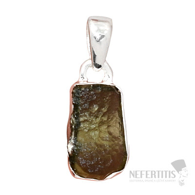 Moldavite pendant silver Ag 925 P895