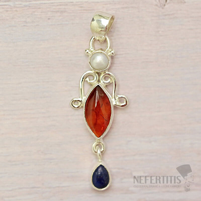 Amber pendant silver Ag 925 89560