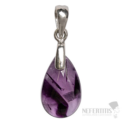 Amethyst trapiche pendant silver Ag 925 no. 9