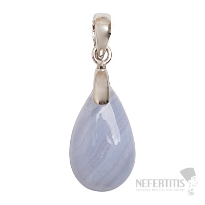 Agate lace blue pendant silver Ag 925 no. 9