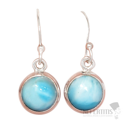Larimar náušnice stříbro Ag 925 E9