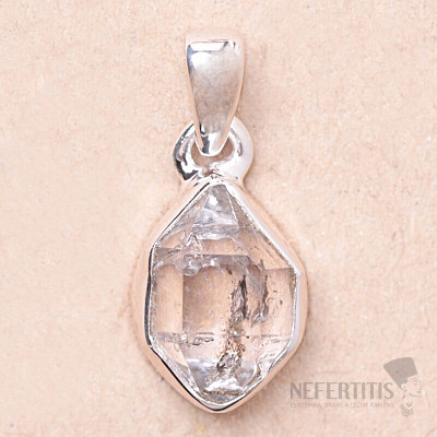 Herkimer diamant přívěsek stříbro Ag 925 LOT90