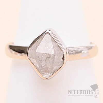 Herkimer diamant prsten stříbro Ag 925 LOT90