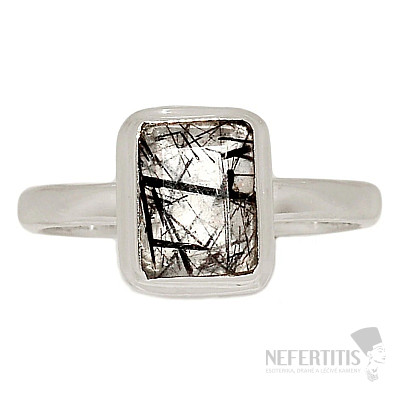 Tourmaline in crystal cut ring silver Ag 925 R902