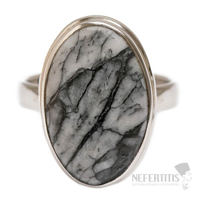 Pinolith-Ring Silber Ag 925 R91