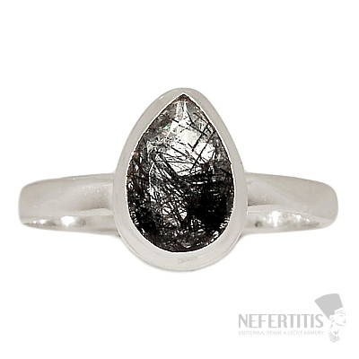 Tourmaline in crystal cut ring silver Ag 925 R917