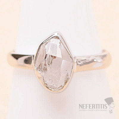 Herkimer diamant prsteň striebro Ag 925 LOT92