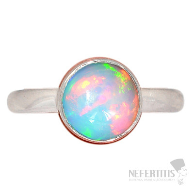 Opál etiopský prsten stříbro Ag 925 R92