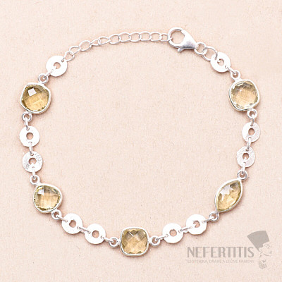 Green amethyst - prasiolite bracelet silver Ag 925 92090