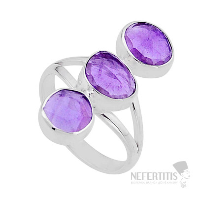 Amethystschliffring Silber Ag 925 51215