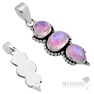 Mondstein rosa Anhänger Silber Ag 925 54169