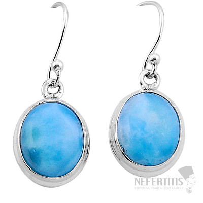 Larimar náušnice stříbro Ag 925 42443
