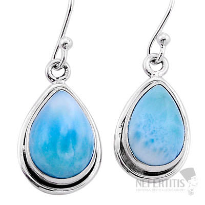 Larimar náušnice striebro Ag 925 42449