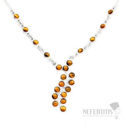 Tiger eye necklace silver Ag 925 86975