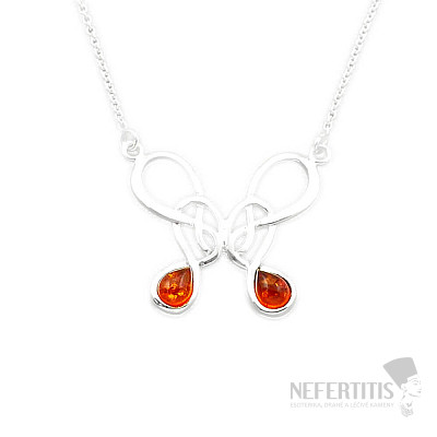 Bernsteinkette Silber Ag 925 44389