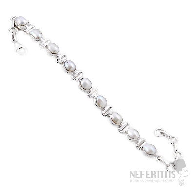 Pearl bracelet silver Ag 925 37666