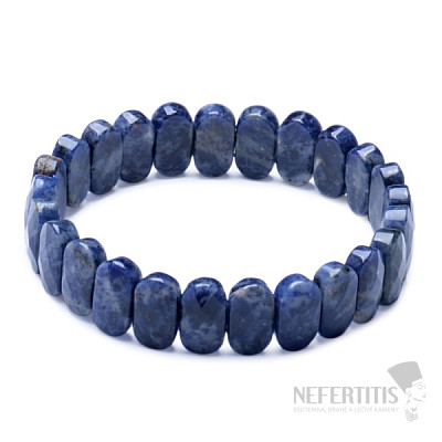 Sodalite polished plate bracelet with extra ovals