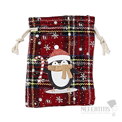 Weihnachtspinguin aus Jutebeutel