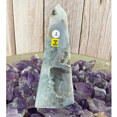 Brazilian spitz agate - obelisk KO2