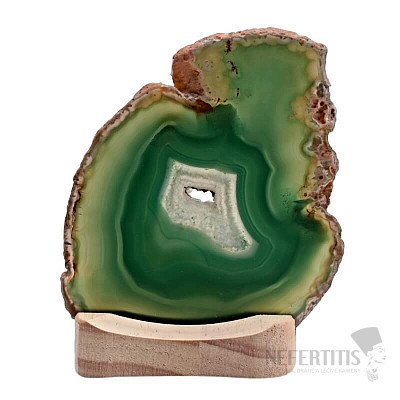 Agate green candlestick slice