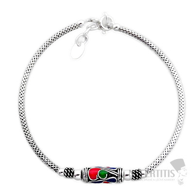 Enamel bracelet silver Ag 925 20321