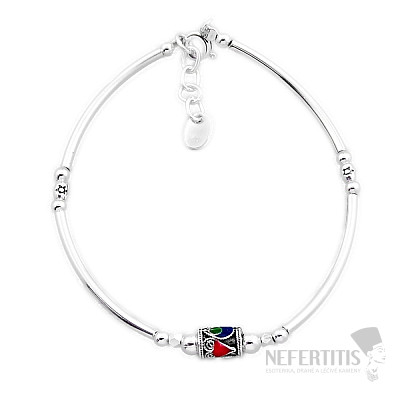 Enamel bracelet silver Ag 925 20307