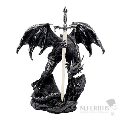 A statuette with a letter knife Black Dragon